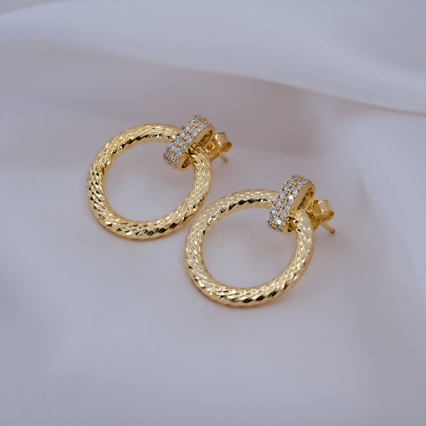 Mideroche Fantasia Luna Circolare Stud Earrings