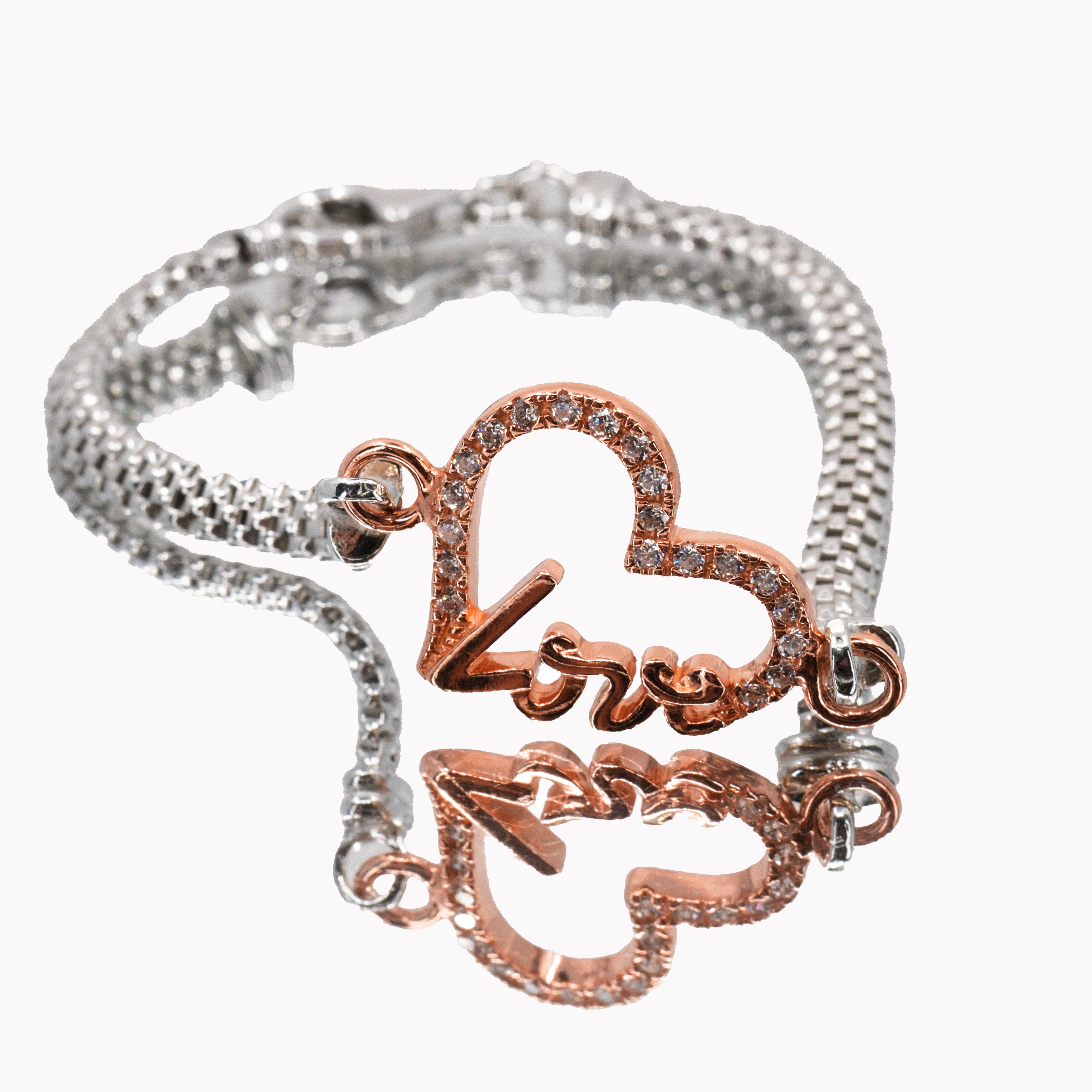 Mideroche Riviera Bracelet, Rose Gold Hearth