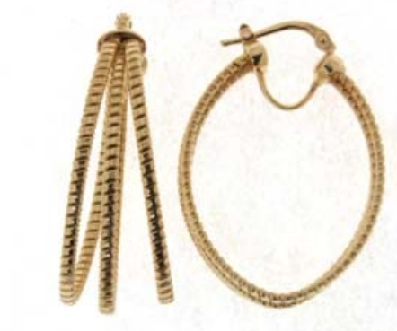 Mideroche Fantasia Ribbed Hoop Earrings